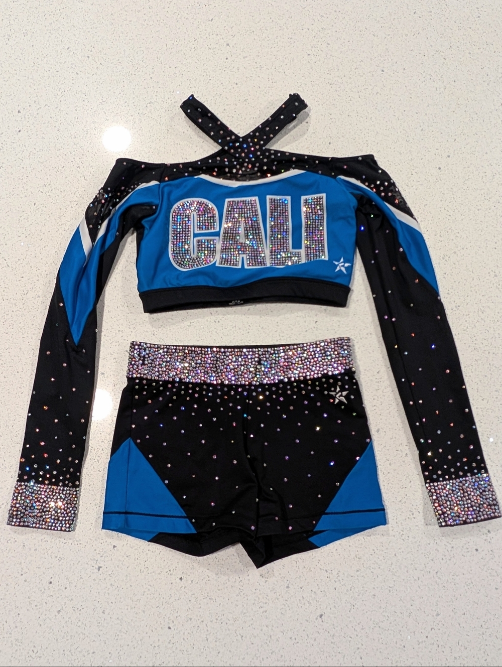 ICONIC CALI Elite ALLSTARS Cheer Uniform Rebel Athletics Cheer Cheerleading Set